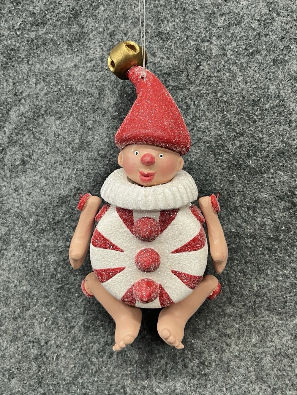 VTG Dept 56 Sugar & Spice Jointed Peppermint Ornament Mary Lisa Chestnut 8"